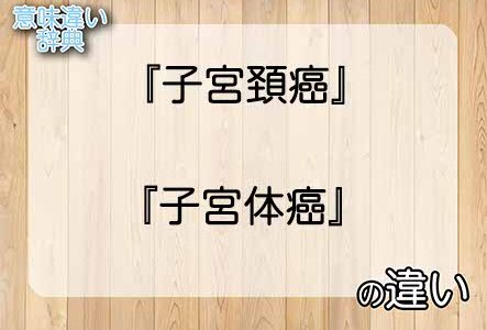 『子宮頚癌』と『子宮体癌』の意味の違いは？例文と使い方を解説