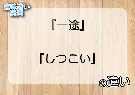 『一途』と『しつこい』の意味の違いは？例文と使い方を解説